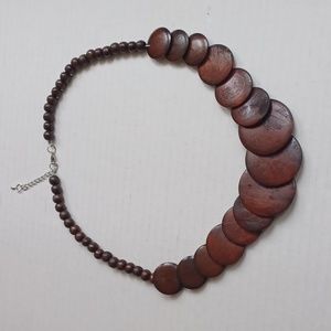4/$30 Brown Wooden Beads Necklace